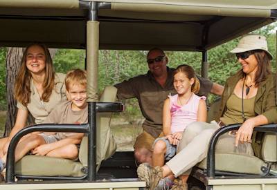 Family game drive lion elephant buffalo cheetah Shinde Okavango Delta Botswana