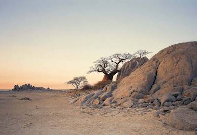 Kubu Island ancient baobabs sacred Bushmen holy site Makgadikgadi Pans Botswana