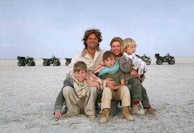 Family quad bike safari Makgadikgadi Pans Kalahari Camp Kalahari Botswana minimum age 8