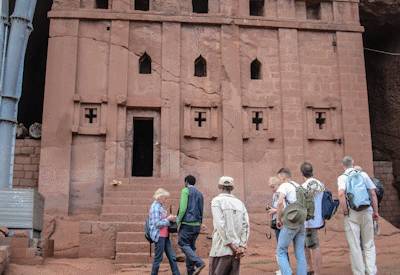 Bet Giyorgis Church Lalibela Ethiopia most famous rock-hewn church patron saint George photography
