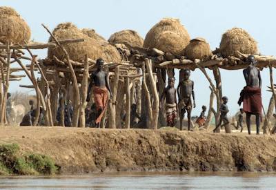 Dassenech tribe Omorate Ethiopia Omo River crossing village Omo Valley Safari Ethiopia