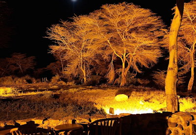 Waterhole in front of lodge