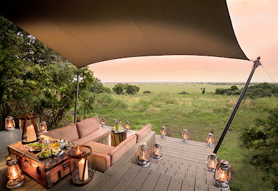 Private views out over the Masai Mara