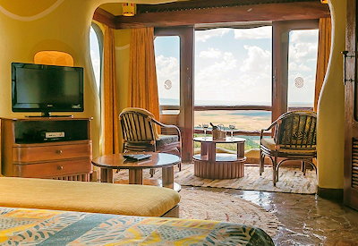 Beautiful safari lodge rooms