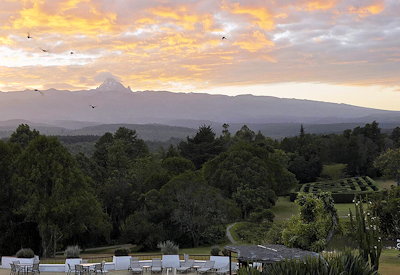 Mt Kenya as seen from the resort