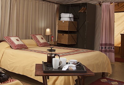 Classic Porini tented bedroom