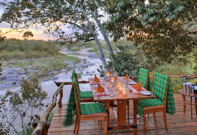 Open air dining and viewing deck