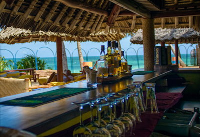 Bar area on the beach