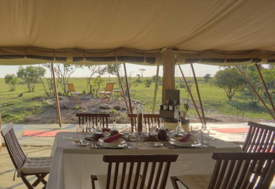 Main mess tent and Mara Plains