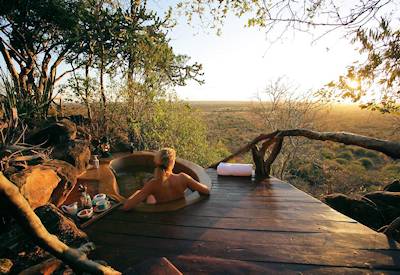 Romantic hot tubs in the Kenya bush