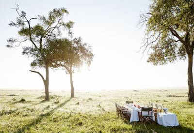 Breakfast whilst out on safari