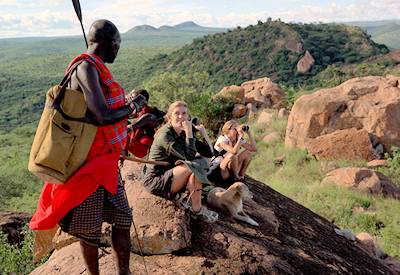 Samburu trackers in the Karisia Hills 