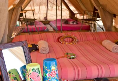 Basic tented accommodation that is perfect for the this safari