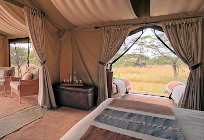 Tented safari suites offer guest absolute luxury