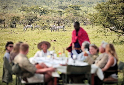 Lunch in the bush surrounded by wildlife