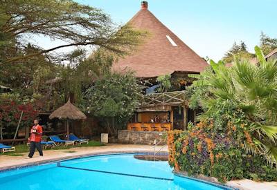 Swimming pool at the main lodge