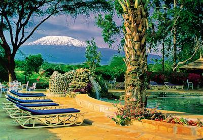 Mount Kilimanjaro in the distance