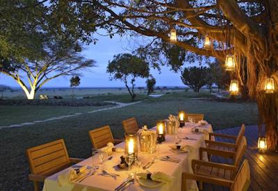 Dinner surrounded by the Masai Mara National Reserve