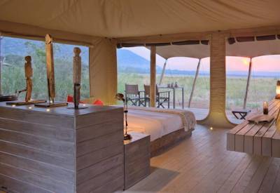 Safari suite and their views from Kichwa Tembo