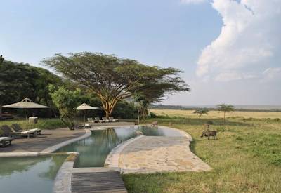 Swimming pool at Kichwa Tembo Tented Camp