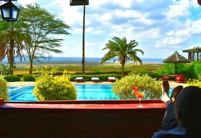 Swimming pool at Lake Nakuru Lodge
