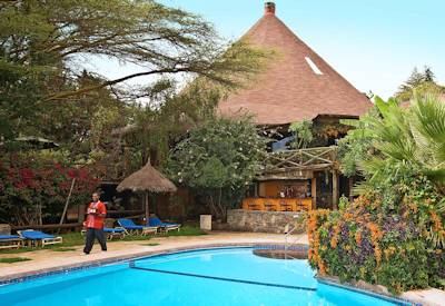 The main swimming pool at Masai Mara Sopa Lodge