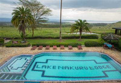Yhe Main swimming pool at Lake Nakuru Lodge