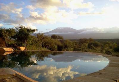 The swimming pool at Satao Elerai Camp
