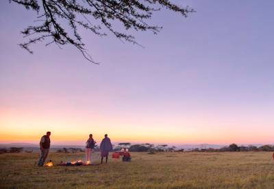 Early morning coffee before starting your walking safari