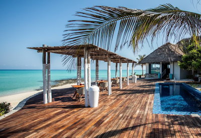 Anantara Medjumbe Island Resort aerial view 800m coral island Quirimbas Mozambique