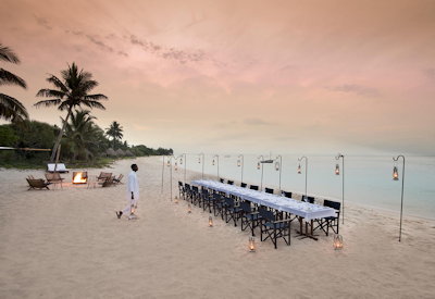 andBeyond Benguerra Lodge white beach sunset Indian Ocean Benguerra Island Mozambique