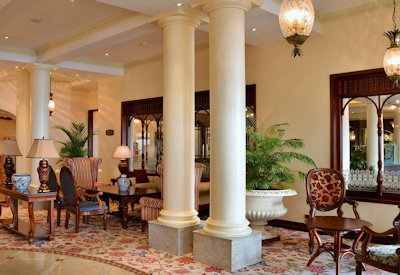 Polana Hotel colonial architecture tall palm trees Maputo Bay Mozambique 1922
