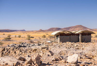 Tented suites with hot running showers
