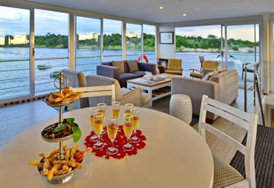 Main deck lounge area and entertainment deck