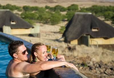 Swimming pool with vistas out over Damaraland