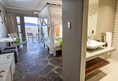 Air conditioned rooms and spacious bathroom