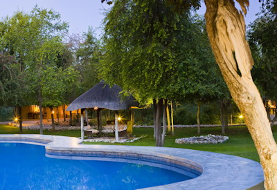 The lodge swimming pool with Wi-Fi