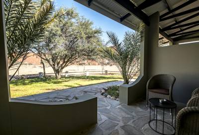 Private verandahs with desert views