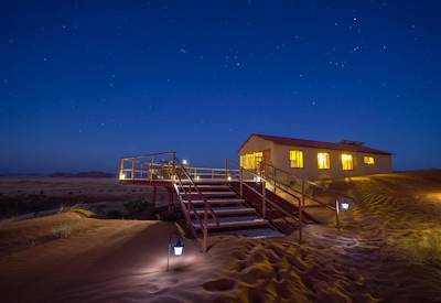 Dune Camp at night under the stars