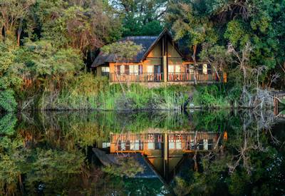 Namushasha river views with bird calls and hippo grunts