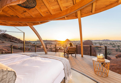 Views of Brandberg (burnt mountain), Namibia's highest mountain