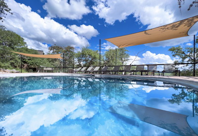 Large swimming pool and sundeck near the Etosha Park