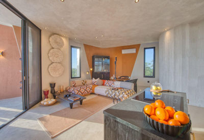 Privileged access with private bar and dining area