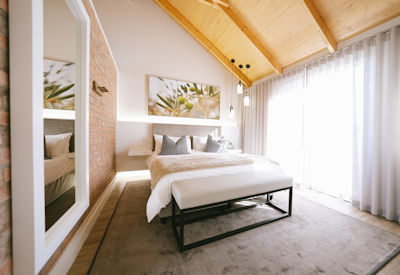 Beautifully appointed suites with bathrooms