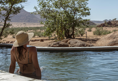 Swimming pool for those hot desert days