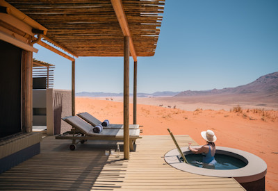 A few suites have a small plunge pool in the desert
