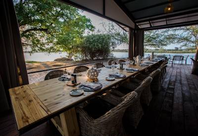 Dining area with views