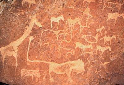 San Bushman rock art Damaraland Namibia Discover Kaokoland Safari ancient paintings