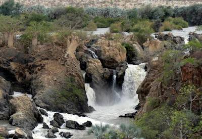 Epupa Falls Kunene River Namibia Angola border Epupa Ovahimba Safari camping