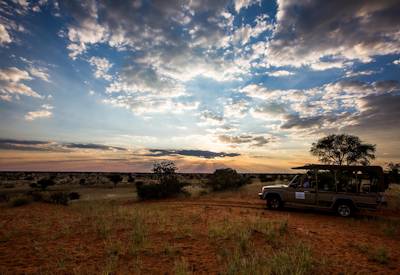Kalahari Desert sundowner dune drive Highlights of Namibia guided safari south Namibia
